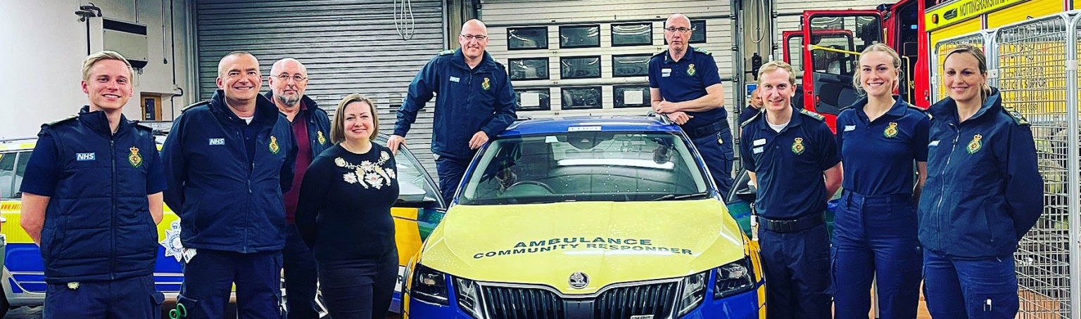 Trent District CFR volunteers with their Skoda Scout response vehicle